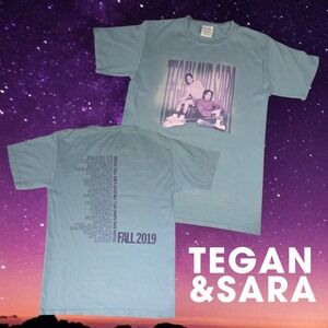 Unisex Tegan and Sara Hey I'm Just Like You 2019 Tour Tee Pigment Cyprus Green S